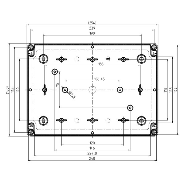 Коробка распаечная Spelsberg PS 2518-9-o (sp11040801) IP66 с гладкими стенками - фото №8