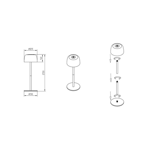 Уличный портативный светильник Zuma Line 5905316667822 Poco LED 1x2W 3000K 80Lm IP44 зеленый - фото №3