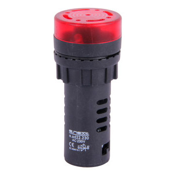 Сигнальна арматура E.Next e.ad22.230.buzzer.red Ø22мм 230В АС червона (s009027)