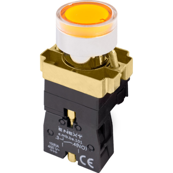Кнопка E.Next e.mb.bw3561 1NO з підсвіткою жовта (p0810104)