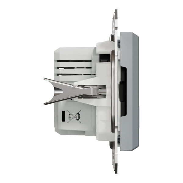 USB розетка Schneider Electric Asfora EPH2700362 USB/Type-C 2,4А сталь - фото №2