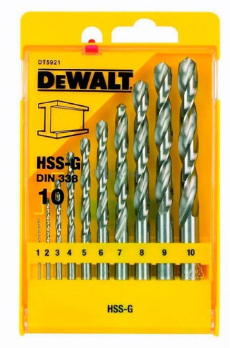 Набор сверл по металлу DeWALT DT5921 HSS-G (10шт)