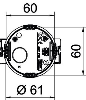 Поглиблений підрозетник Obo Bettermann UG 66 в цеглу/бетон (без гвинтів) 2003702 - фото №2