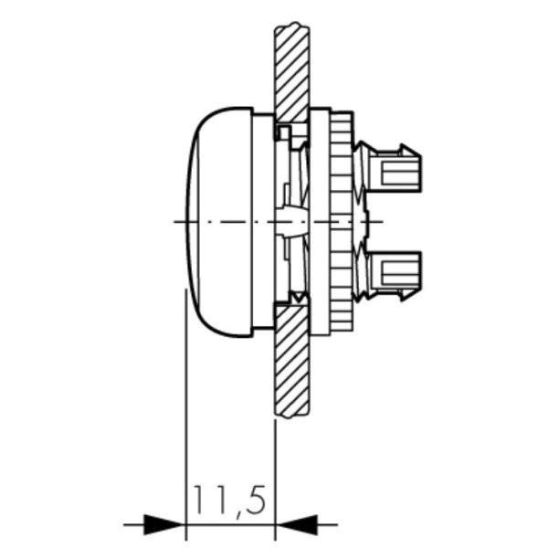 Плоский світловий індикатор Schrack MM216772 червоний - фото №1