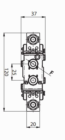 Держатель предохранителя ETI 004121300 PT 0 1p 160A (M8-M8) - фото №1