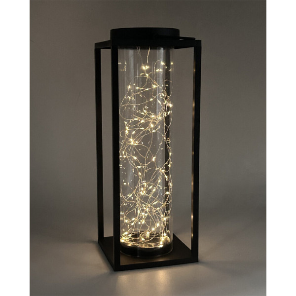 Вуличний портативний світильник на сонячній батареї Goldlux 329462 Glamor LED 3000K IP44 чорний - фото №1