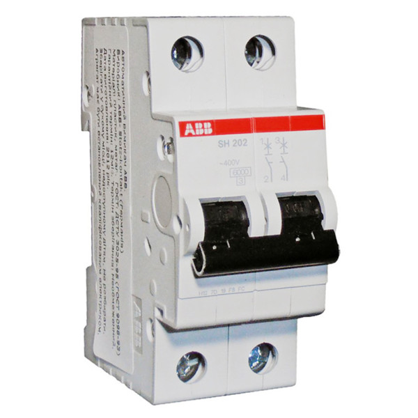 Електроавтомат ABB SH202-C20 тип C 20А - фото №1