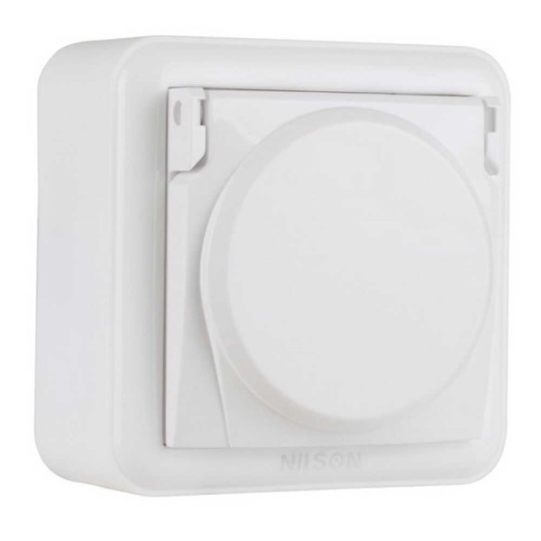 Розетка Nilson Unique біла 1-на з заземленням з кришкою ( 28111018 )