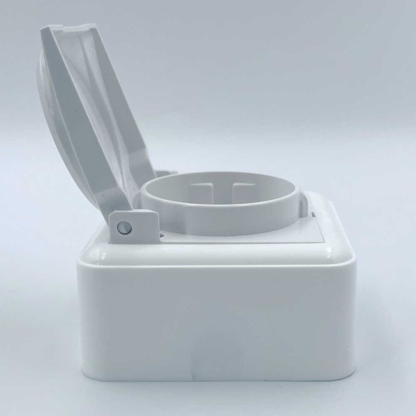 Розетка Nilson Unique біла 1-на з заземленням з кришкою ( 28111018 ) - фото №4