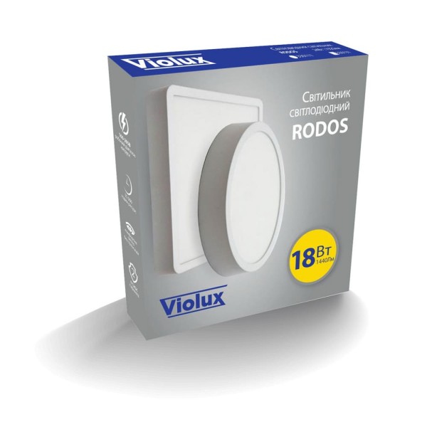Светильник LED Violux ДББ RODOS квадрат 18W 5000K IP20 ( 330121 ) - фото №5