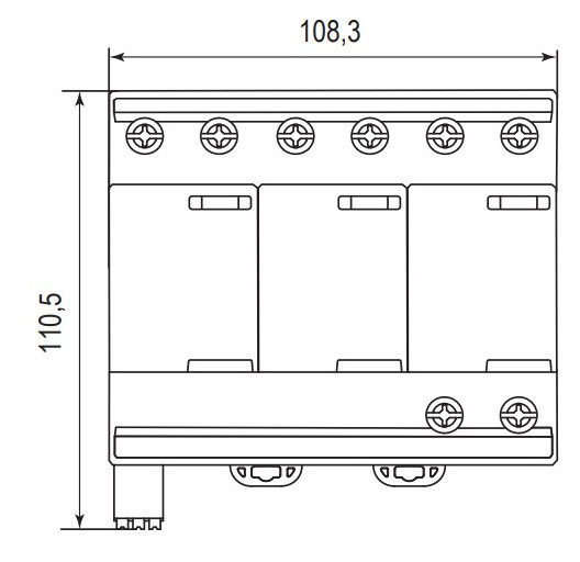 Обмежувач перенапруги ETI 002440560 ETITEC SM T12 300/25 (3+0 6p TNC) - фото №1