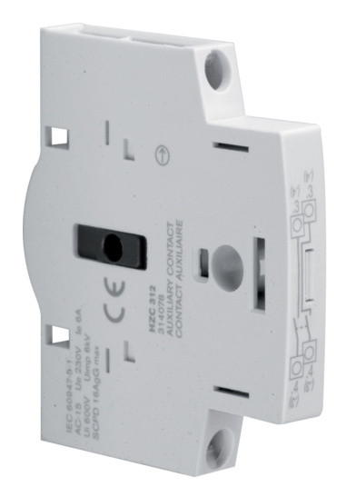 Дополнительный контакт Hager HZC312 для рубильников HAB/HAC/HAD/HAE/HIM 20А-125А (2НО 250В 5А)