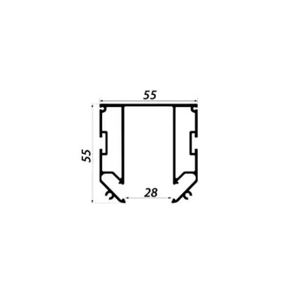 Профіль база для треку Alumled ALMG-TRNB 2M - фото №1