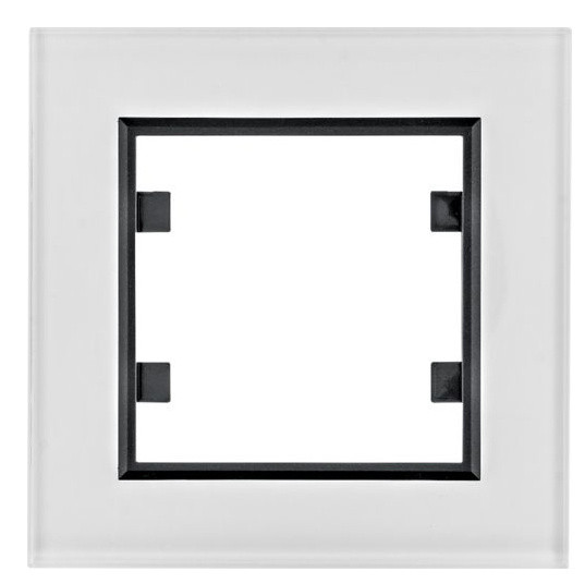 Одномісна рамка Hager WL9010 Lumina-Passion 1Х (біле скло)