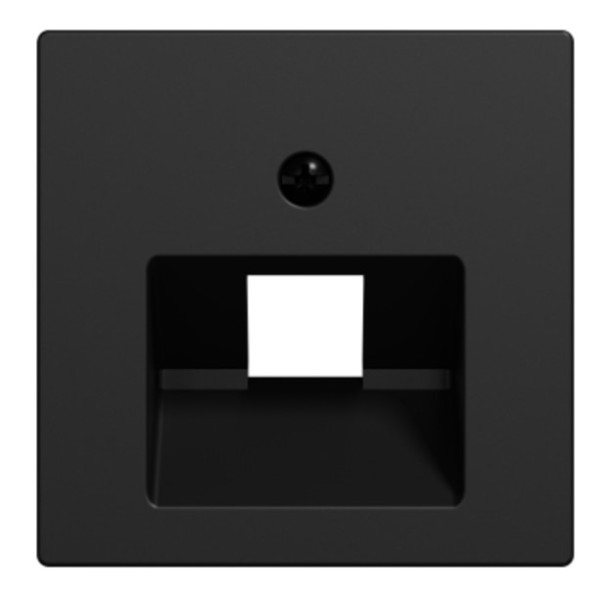 Центральная панель компьютерной розетки Merten System, MEG4521-0403 черная матовая - фото №2