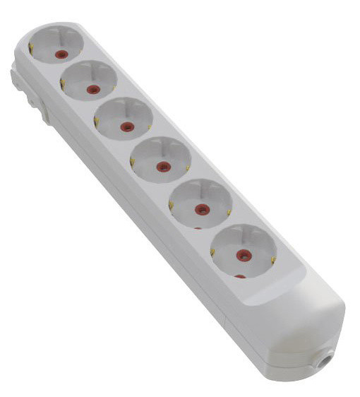 Колодка Neomax на 6 гнізд з заземленням (NX501600)