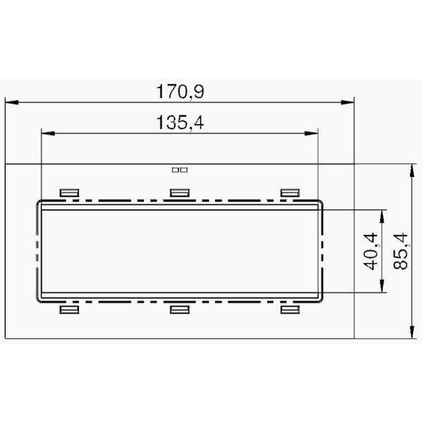 Супорт-рамка для розеткової вежі OBO Bettermann (7408452) T8NL на 3 пости 45x45 - фото №1