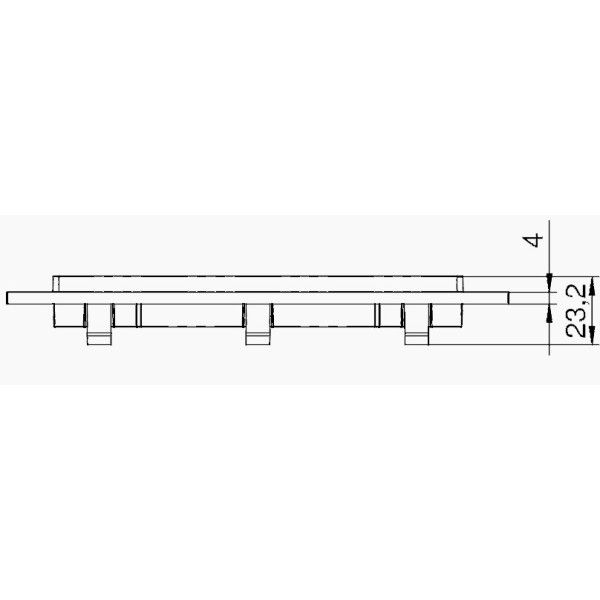 Супорт-рамка для розеткової вежі OBO Bettermann (7408452) T8NL на 3 пости 45x45 - фото №2