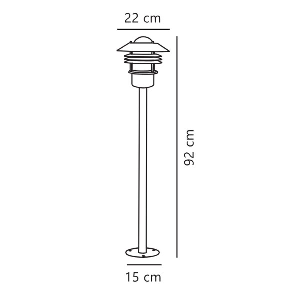 Вуличний світильник Nordlux 25118003 Vejers E27 1x60W IP54 чорний - фото №2