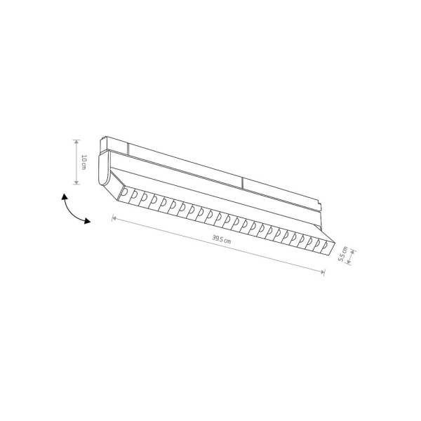 Магнітний трековий світильник Nowodvorski 10645 LVM Focus Out Led 1x15w 4000к 1400Lm IP20 Bl - фото №2