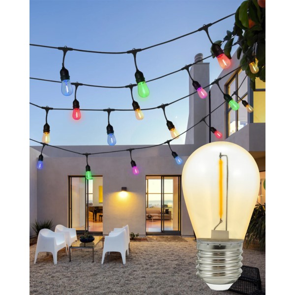 Светодиодная лампочка для гирлянды из коллекции Party Neon Goldlux 322234 E27 2x0.3W 4000K 50Lm нейтральная - фото №3