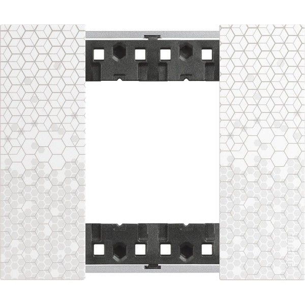 Рамка на 2 модуля Bticino Living Now KA4802MW (Немецкий/Итальянский стандарт) пиксель