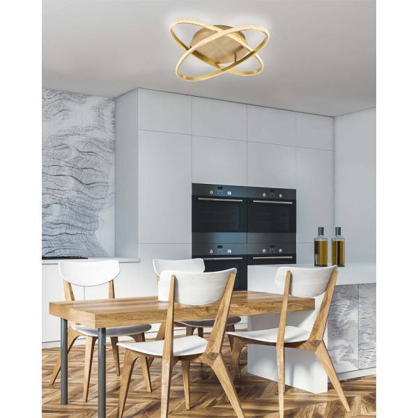 Люстра Goldlux 337856 Diana LED 1x34W 4000K 4500Lm IP20 золота - фото №1