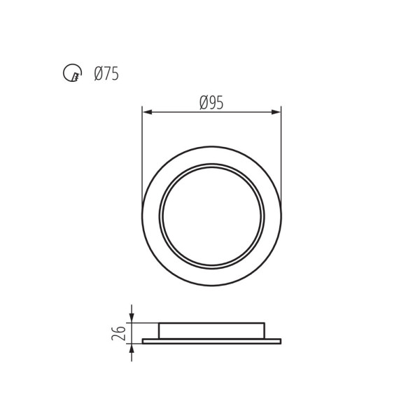 Точечный светильник Kanlux 36510 Tavo LED 1x5W 4000K 400Lm IP20 - фото №2