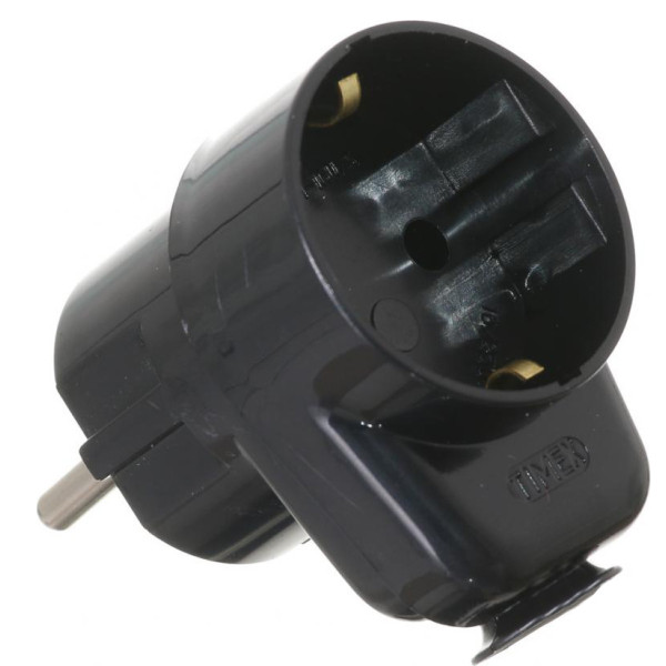 Штепсельна вилка з гніздом SEZ WT-16U/G-S CZ 16А/250В чорна