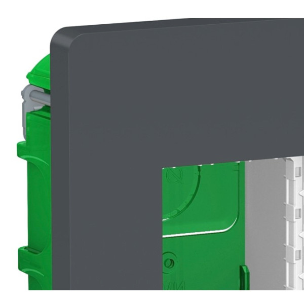 Встраиваемая установочная коробка Schneider Electric NU172454 Unica System+ 2х2 (антрацит) - фото №2