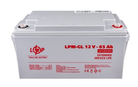 Акумулятор LogicPower LPM-GL 12-65 Ah 12В - фото №1