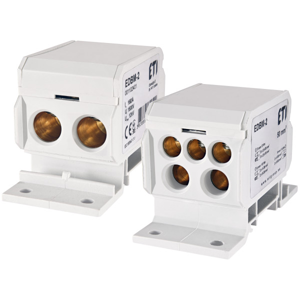 Распределительный блок ETI 001102401 EDBM-2 (160А 1x4-70; 2x4-35; 3x2.5-25) - фото №1