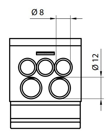 Распределительный блок ETI 001102401 EDBM-2 (160А 1x4-70; 2x4-35; 3x2.5-25) - фото №5