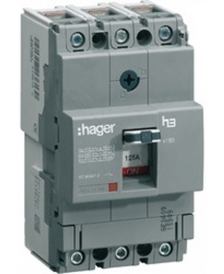 Автомат.выключатель Hager x160, In=160А, 3п, 18kA