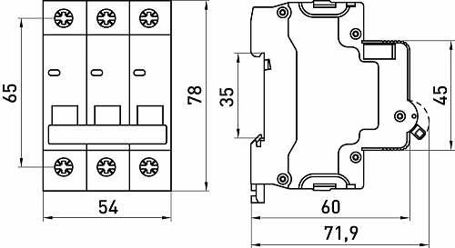 Модульный автоматический выключатель E.Next e.mcb.stand.60.3.B40 3р 40А B (s001130) - фото №5