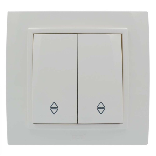 Выключатель ELBI ZENA белый 2кл проходний без рамки ( 609-010200-211 ) - фото №1