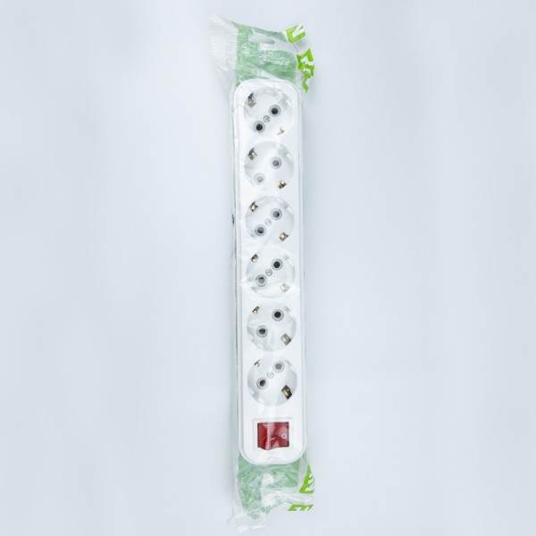 Колодка PIN 6-на з заземленням і вимикачем ( 516-050200-602 ) - фото №1