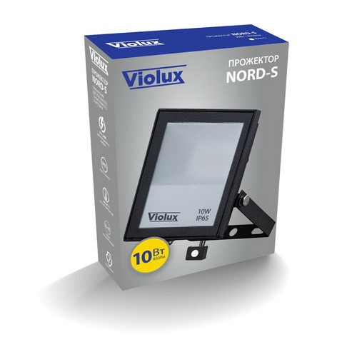 Прожектор LED Violux NORD-S 10W SMD 6000K 850lm IP65 з датчиком руху ( 400052 ) - фото №1