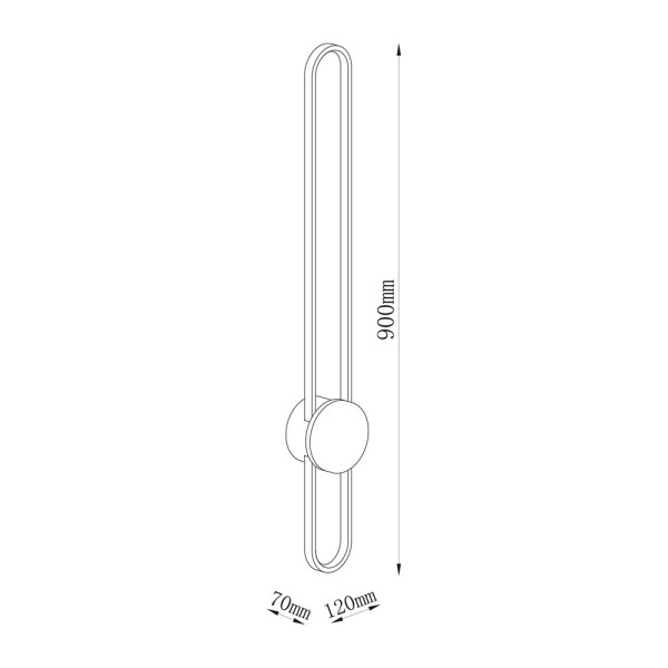 Бра, настенный светильник Goldlux 333926 Florentyna LED 1x24W 4000K 3000Lm IP20 черный - фото №3