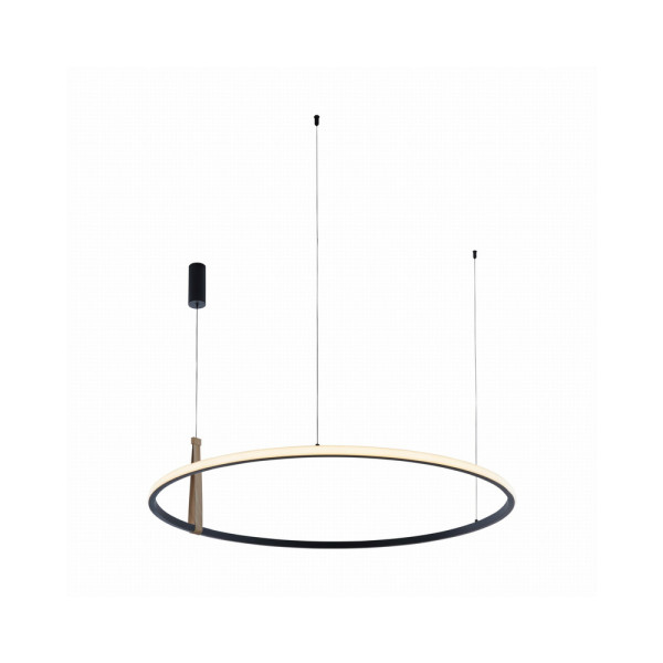 Подвесной светильник, люстра Zuma Line 22808-WOOD Wood Claud Led 1x42W 3000K/4000K/6000K 1750Lm IP20 Черный