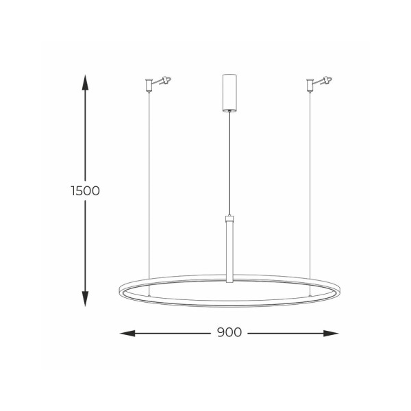 Подвесной светильник, люстра Zuma Line 22808-WOOD Wood Claud Led 1x42W 3000K/4000K/6000K 1750Lm IP20 Черный - фото №2