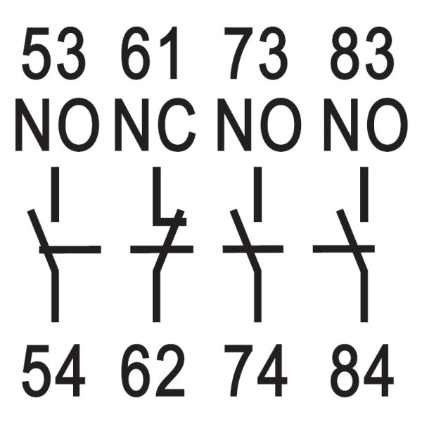 Додатковий фронтальний контакт Schrack LZZCH031 3НO+1НЗ для Cubico Classic - фото №1