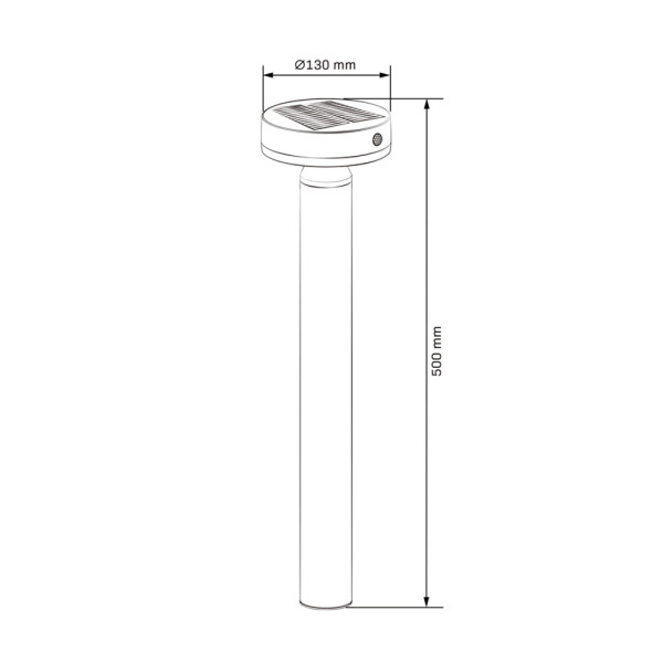 Вуличний світильник на сонячній батареї Goldlux 329790 Gwinea LED 1x4,5W 4000K 400Lm IP44 чорний - фото №3