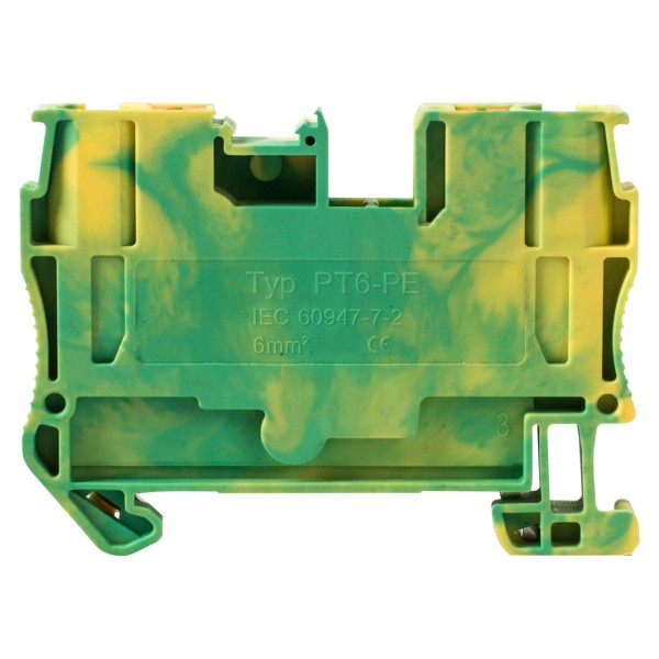 Наборная клеммная колодка заземления E.Next e.tc.z.din.spring.6 на DIN-рейке (s070015) - фото №1