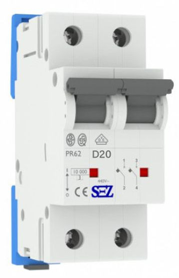 Двухполюсный автомат SEZ 62 D 20А 2P (PR62D20А)
