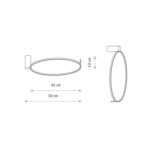 Люстра Nowodvorski 10930 Circolo LED S 1x18W 4000K 600Lm IP20 чорна - фото №4