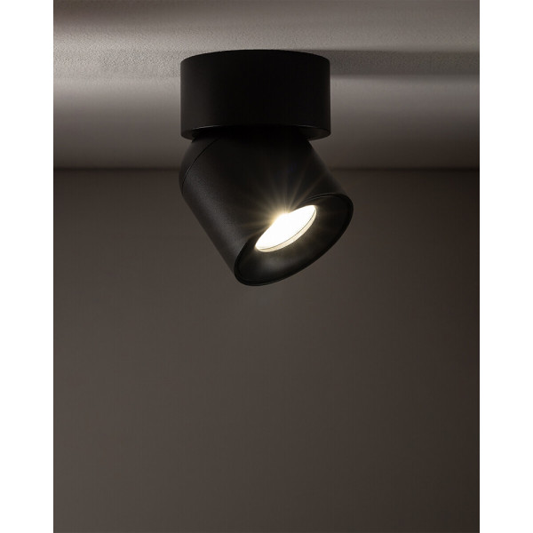 Светильник поворотный точечный, бра Nowodvorski 11346 Oscar GU10 1x15W IP54 черный - фото №1