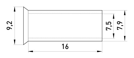 Неизолированный наконечник E.Next e.terminal.stand.en.25.16 25 кв.мм (s4038016) - фото №1