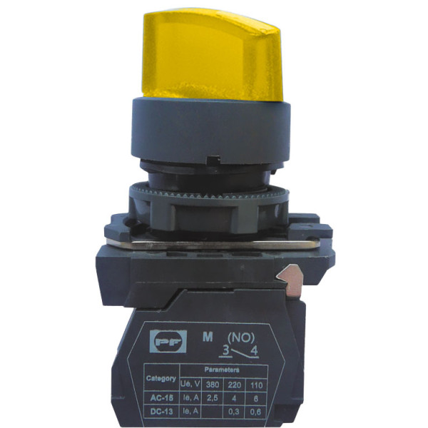 Переключатель Promfactor FP5-AK2565230 1NO желтый (FP5-AK2565230)