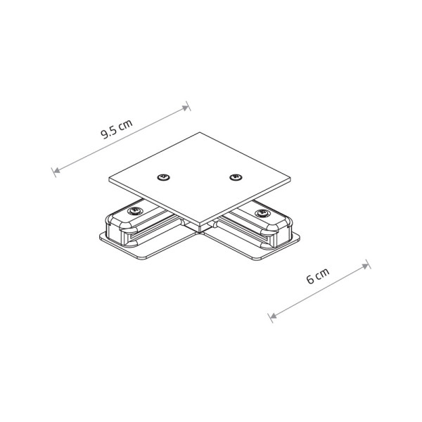 З'єднувач кутовий Nowodvorski 8970 Profile Recessed L-connector IP20 білий - фото №1